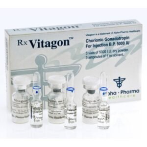 Vitagon(HCG) 3 vials of 5000iu/vial + 3 x 1ml solvent